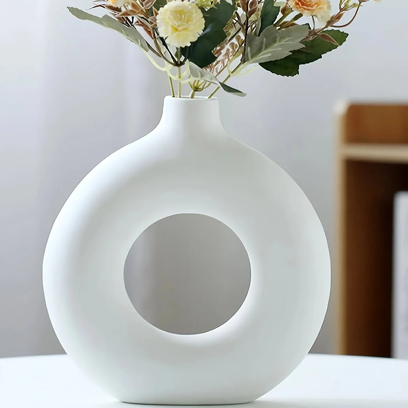 White Nordic Ceramic Vase