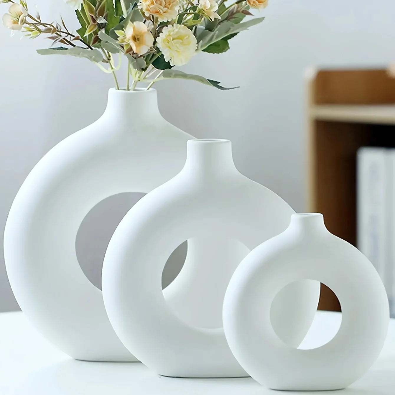 White Nordic Ceramic Vase