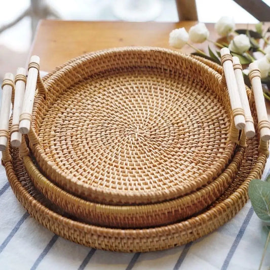 Handwoven Rattan Tray