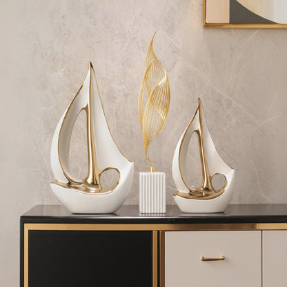 Ceramics Sailboat Sculpture